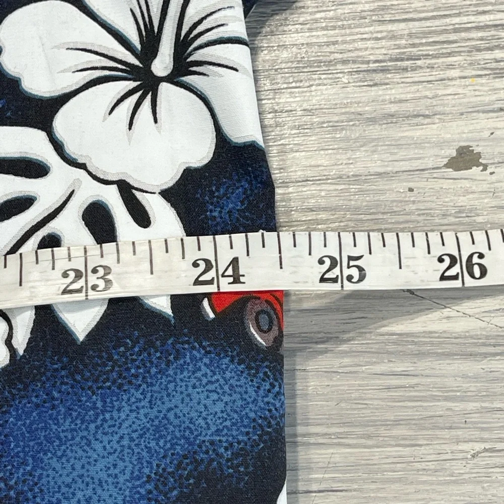 Winnie Fashions Hawaiian Shirt Aloha Blue Floral Wagon - Picture 5 of 6